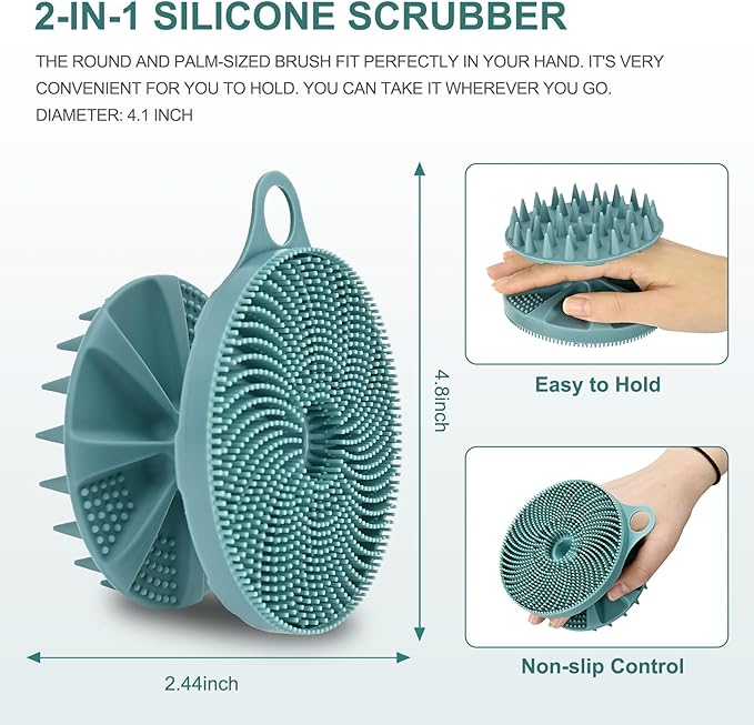 Innerneed 2-in-1 silicone body scrubber