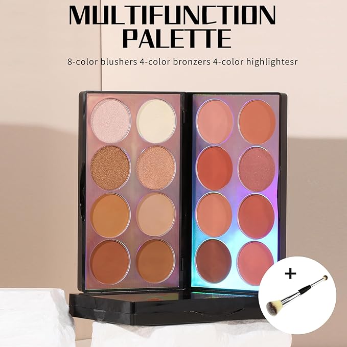 16 Colors Blush Contour Highlighter Makeup Palette