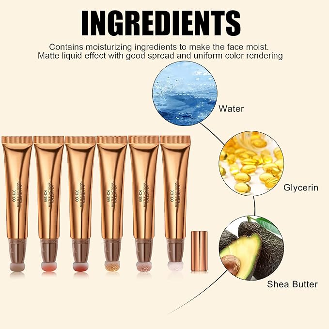 Contour Beauty Wand, Liquid Face Concealer Contouring Highlighter Peach Pink)