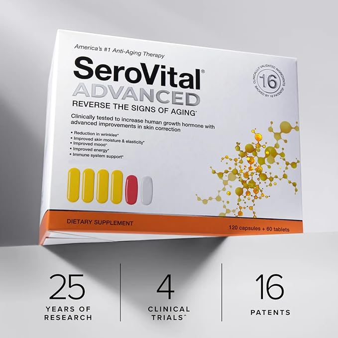 Serovital Advanced for Women - Anti-Aging Supplement for Women - Skin Benefits, Energy, and Sleep - 30 Day Supply