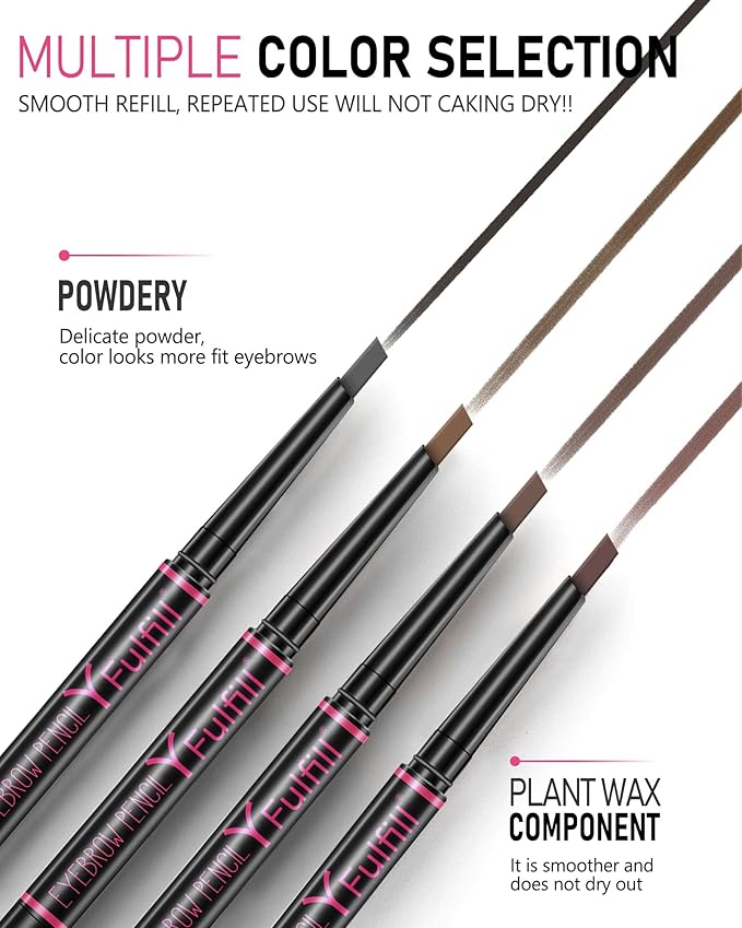 Eye Brow Pencils for Women - Waterproof Brown Eyebrow Pencil with Brush, Filler for Blondes