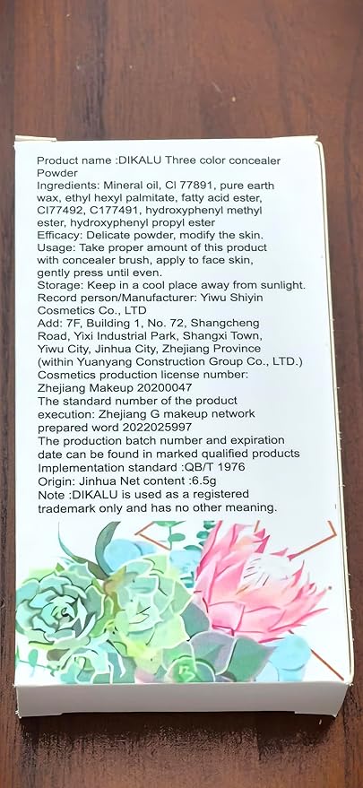 6 Colors Correcting Concealer Palette, Makeup Cream Contour Palette with Brush, Contouring Foundation Highlighting Concealer Palette for Conceals Dark Circles, Redness, Acne, Blemish (E)