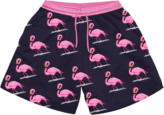 Fashion Funny Animal Printing Swim Trunks 5 inch Inseam Quick Dry Active Board Shorts for Men