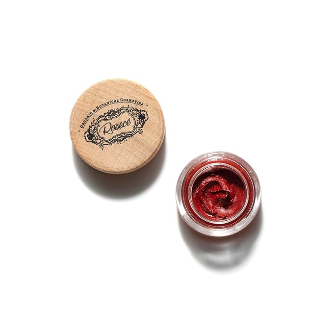 2-in-1 Cream Cheek Blush + Lip Color | Natural Mineral pigment | Soft Lips with natural oils and Vitamin E | 100% Plant ingredients, Vegan (Vibrant RED/Matte-Scarlet, 0.25fl oz)