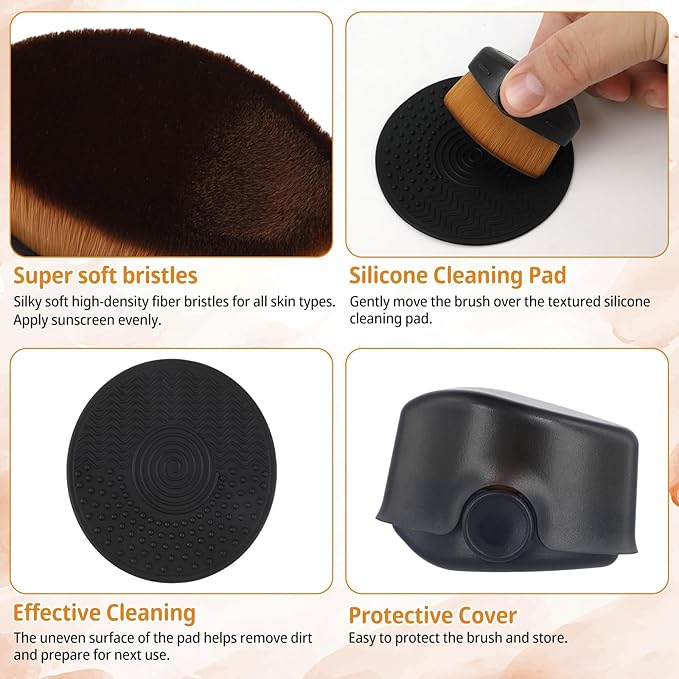 2pcs Sunscreen Applicator, Sunscreen Brush