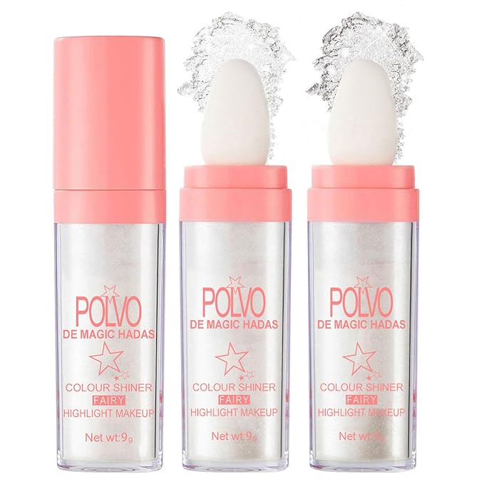 2 Colors Polvo De Hadas Fairy Highlight Stick Metallic Silver)