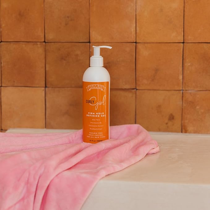 Curly Girl Firm Hold Defining Gel For Curls, Strong Hold Frizz Control Curly Hair Gel, Paraben Free, Aloe Vera, Water Soluble