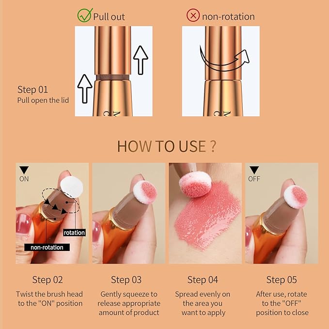 3PCS Liquid Contour Beauty Wand, Liquid Blush Highlighter