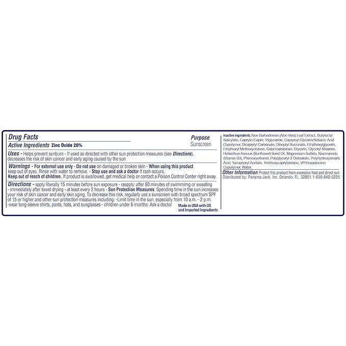 Panama Jack Sport Zinc SPF 30 Broad Spectrum Sunscreen Lotion, Water Resistant (Pack of 12)