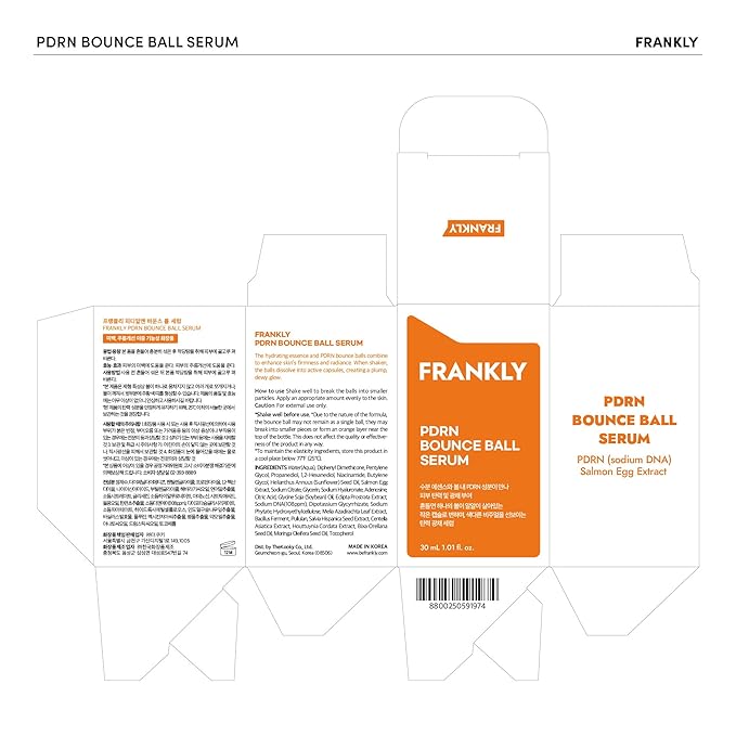 FRANKLY Salmon PDRN Bounce Ball Serum – PDRN Salmon DNA Serum for Plumping, Firming & Glass Skin | Glowing skin Booster | Lightweight, Non-Sticky Korean Skincare | 1.01 fl oz