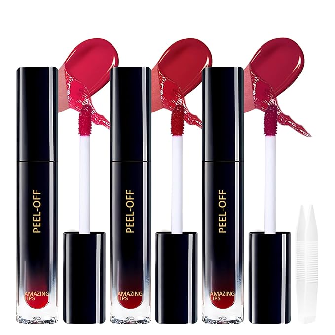 3 Colors Peel Off Lip Liner Stain, Peel Lip