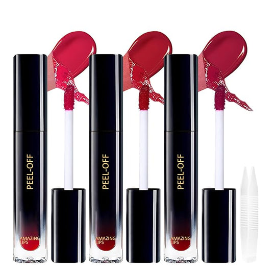 3 Colors Peel Off Lip Liner Stain, Peel Lip