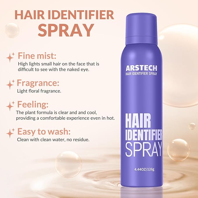 Dermaplane Razor for Women Face Hair Identifier Spray for Face Shaving Dermaplaning Tool Skin Body Dermaplane Spray for Women with 4 Facial Razor for Face Shaver Kit Facial Hair Spray Hair Removal