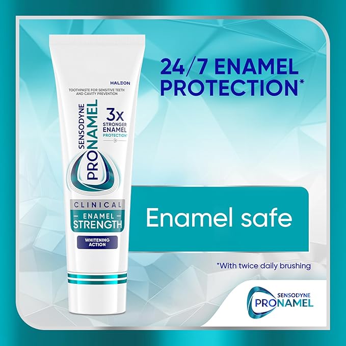 Sensodyne Pronamel Clinical Enamel Strength Toothpaste, Whitening Action, 3.4 oz (3 Pack)