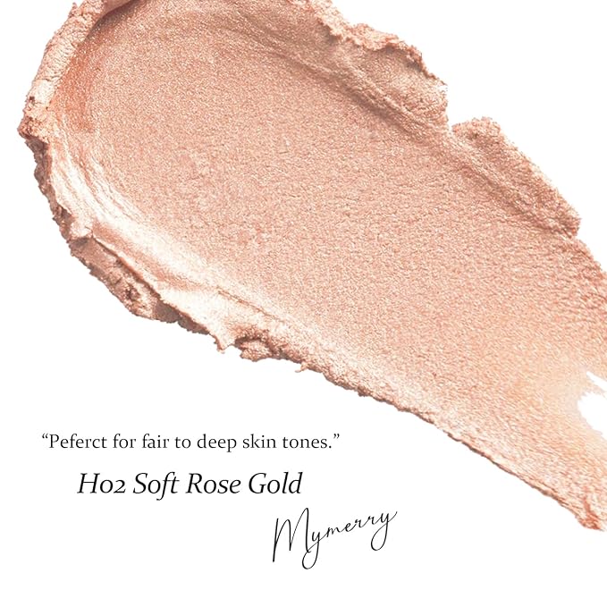 Dewy Highlighter Makeup, Highlighter Makeup Stick for Face and Body, Radiant & Shimmer Glow, Buildable Color for All Day | Vegan & Cruelty-Free | Champagne Rose Gold 15g/0.53fl.Oz
