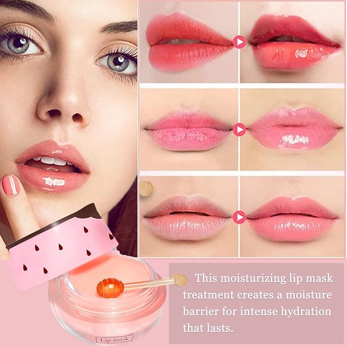 2 Pack Strawberry Lip Sleeping Mask,Plumping