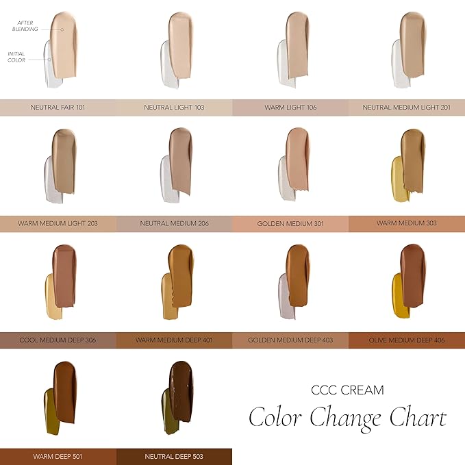 CLE Cosmetics CCC Cream (Warm Medium 303 / SPF 50) - Color Correcting Hybrid CC Cream with Sunscreen - Lightweight, Hydrating, Light to Medium Coverage Foundation - 1 fl oz