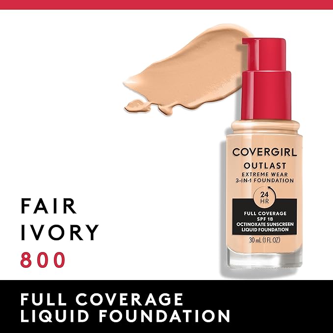 Covergirl Outlast Extreme Wear 3-in-1 Full Coverage Liquid Fl. Oz.