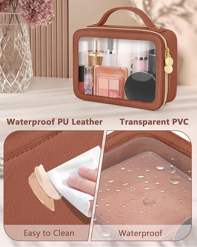 Clear makeup bag, portable travel