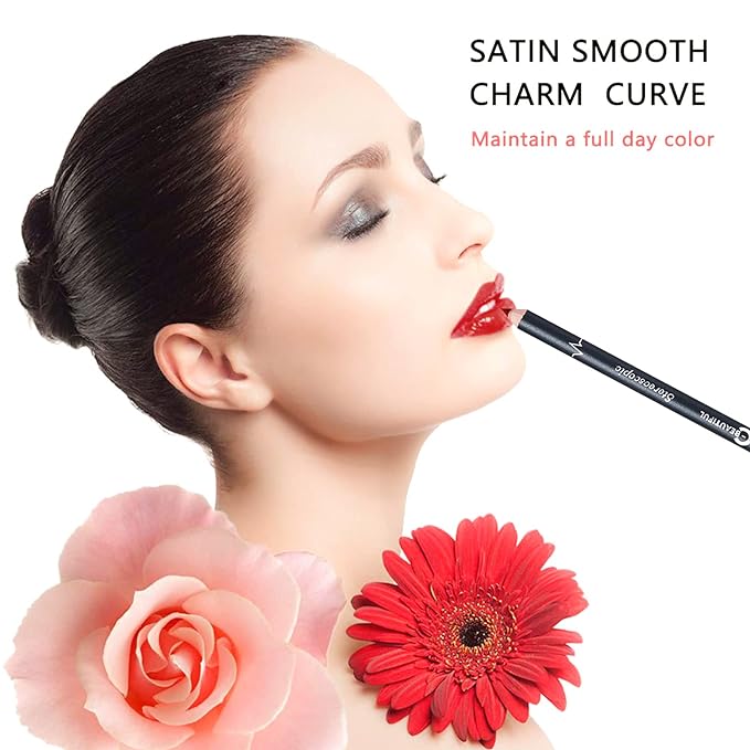 DC-BEAUTIFUL 12Pcs Lot Set 12 Colors Lip Line