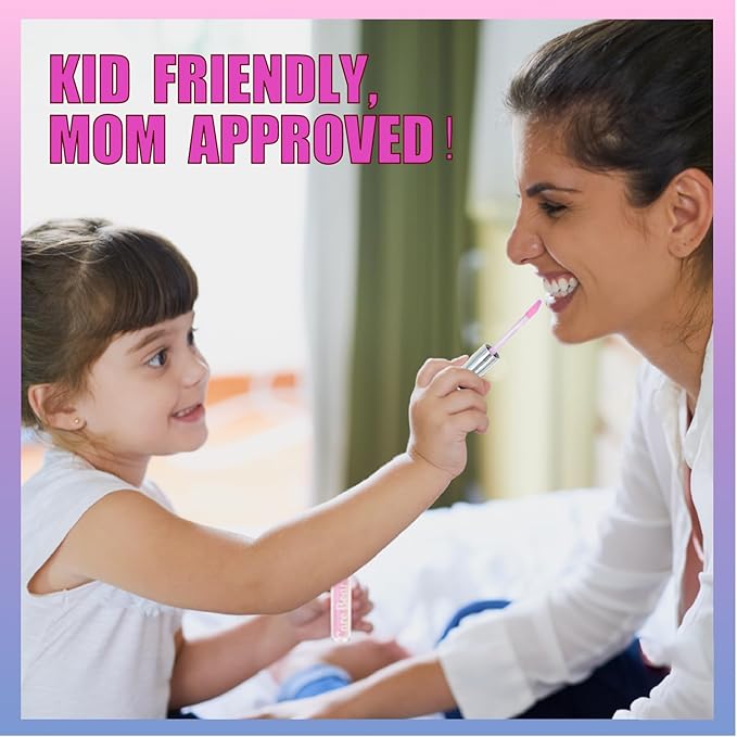 Care Bears 10 Piece Plant Based Lip Gloss, Girls Party Favors, First Makeup Set for Girl, Perfect for Parties, Sleepovers, and Birthday Gifts, Ages 3+, by Townley Girl