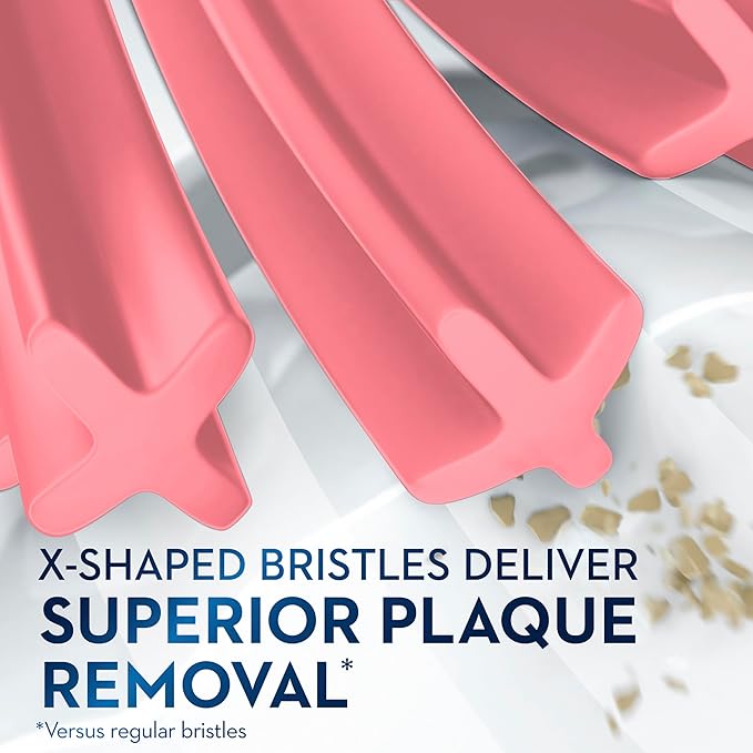 Oral-B Brilliance Premium Whitening Toothbrush with Plaque Eraser, Medium, Sky Blue and Gray, 2 Count