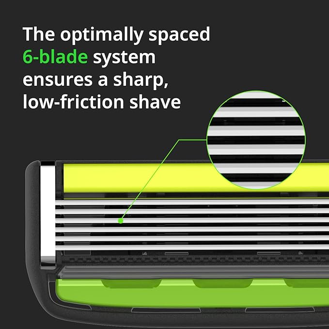 Dorco Pace 6 Pro 3D Motion Razor System - 1 Handle + 9 Cartridge Set