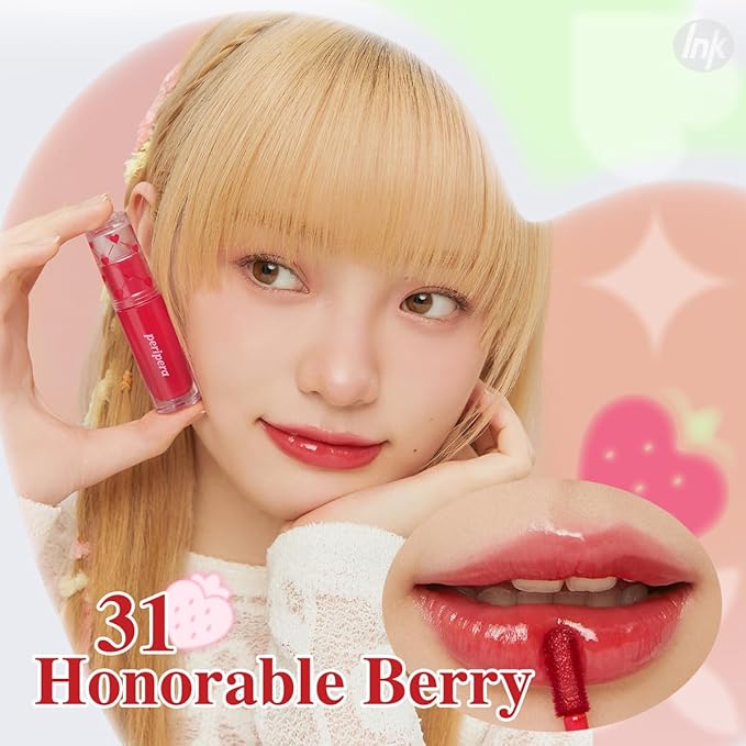 Peripera Ink Mood Glowy Tint (031 HONORABLE BERRY), Long-Lasting Lip Stain, Korean Lip Tint, K Beauty