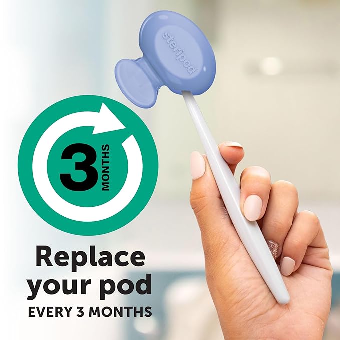 Steripod Clip-On Toothbrush Protector, Keeps Toothbrush Fresh and Clean, Fits Most Manual and Electric Toothbrushes, 1 Count