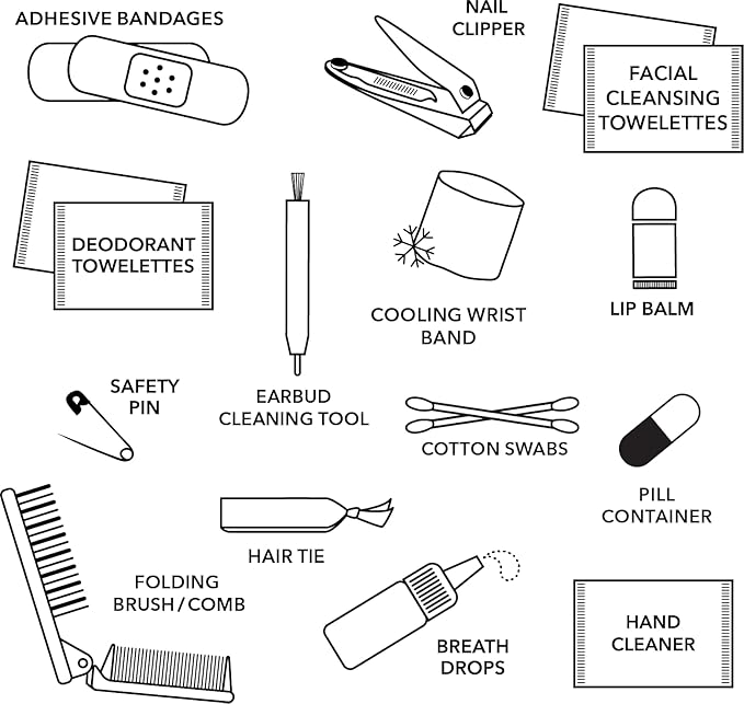 Pinch Provisions Gym Kit, includes 15 Personal Care Essentials for Wellness & Beauty, Perfect for Gifts, Gym Bags, Duffle Bags & Lockers (Hot Pink)