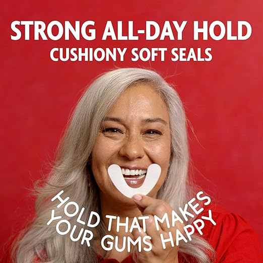 Sea-Bond Secure Denture Adhesive Seals, Fresh Mint Uppers, Zinc-Free, All-Day-Hold, Mess-Free, 30 Count (Pack of 4)