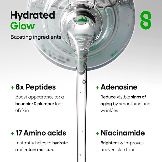 Nature Republic The First Peptide Boosting Serum, 8 Peptides, Niacinamide & Triple Hyaluronic Acid Complex,17 Amino acids,for All Skin Types, Korean Skin Care150ml/5.07 fl oz