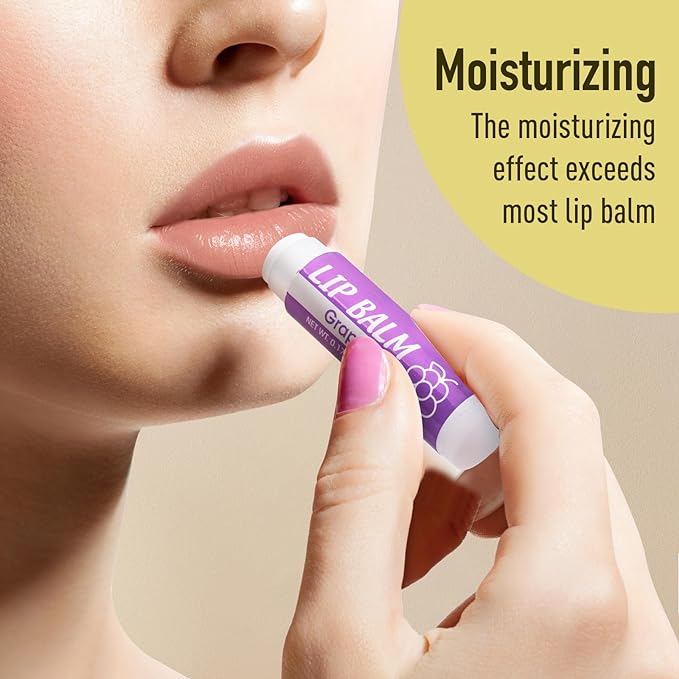 128 Pack Lip Balm, Natural Lip Balm Bulk with Vitamin E and Coconut Oil, Moisturizing Lip Balm for Dry Cracked Lips, Lip Balm for Stocking Stuffers - 8 Flavors