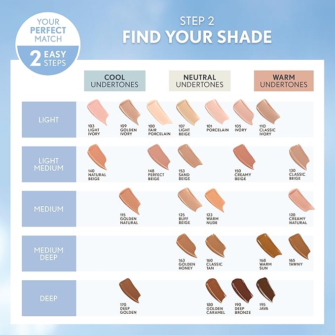 COVERGIRL Clean Invisible Foundation Makeup, Dewy & Glowy Natural Finish, Buildable Coverage, Skin-Like Smooth Look, Vegan, Deep Bronze, 1oz