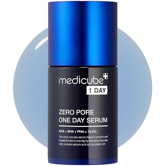 Medicube Zero Pore One-day Serum 1.01 fl.oz - Overnight Resurfacing Serum with Pore Tightening Complex - 15.2% AHA+BHA+PHA & 2% Niacinamide - 10.8% reduction in pore appearance after one day of use