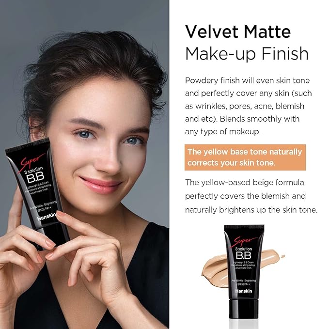 Hanskin Blendable BB Cream with spf 35pa++, Velvet Matte Finish, [30g / 1.05 Oz]