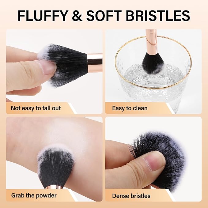 Contour Highlighter Blush Powder Makeup Palette, 4 Colors Matte Face Contour Shading with Professional Makeup Brush