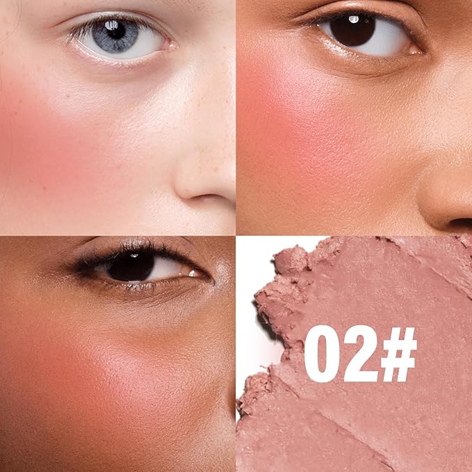 Boobeen Matte Blush Palette for Cheek, Pink Blush
