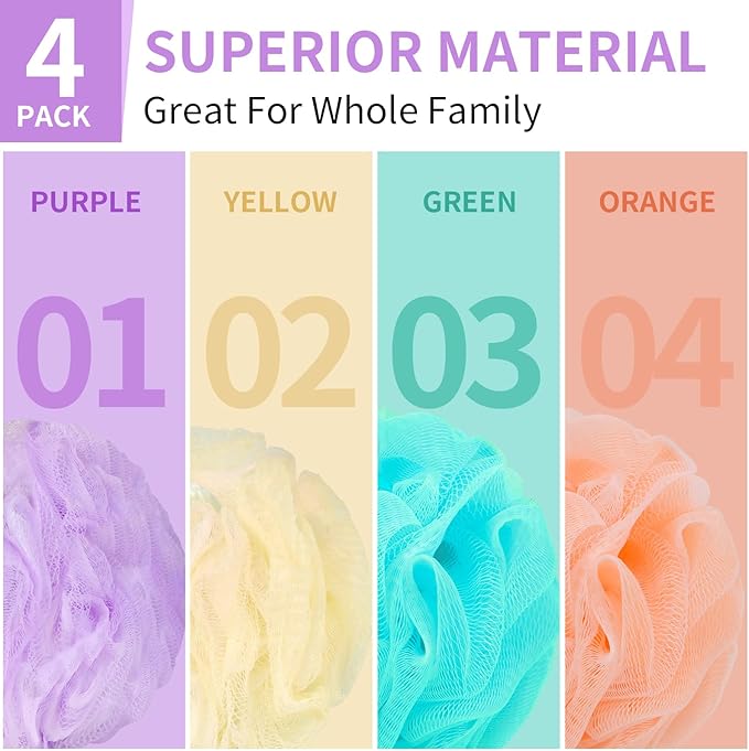 Bath loofah sponge body scrubber