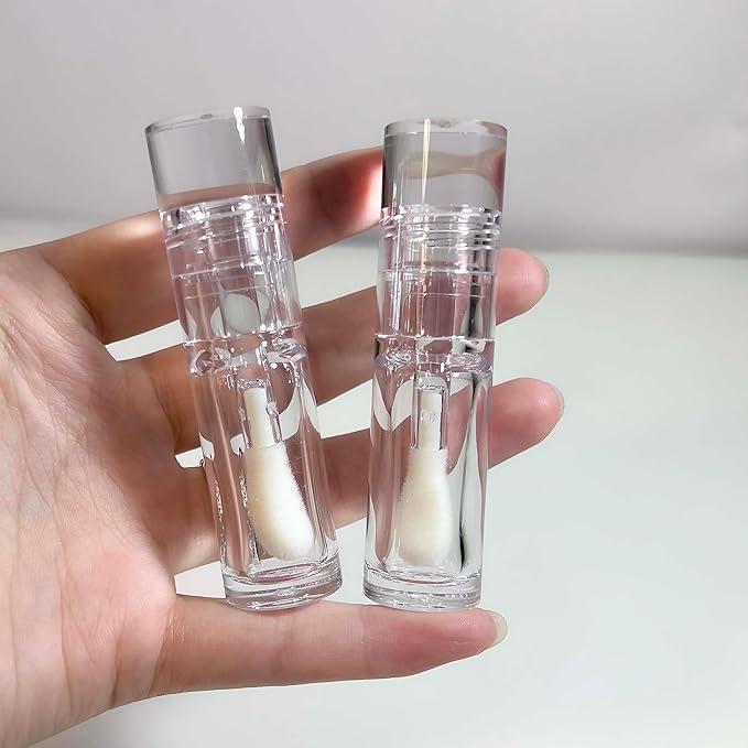 COSIDEA 18pcs Empty 5.5ml Round Clear PETG lip gloss tubes thick wand lipgloss tube container for lip oil