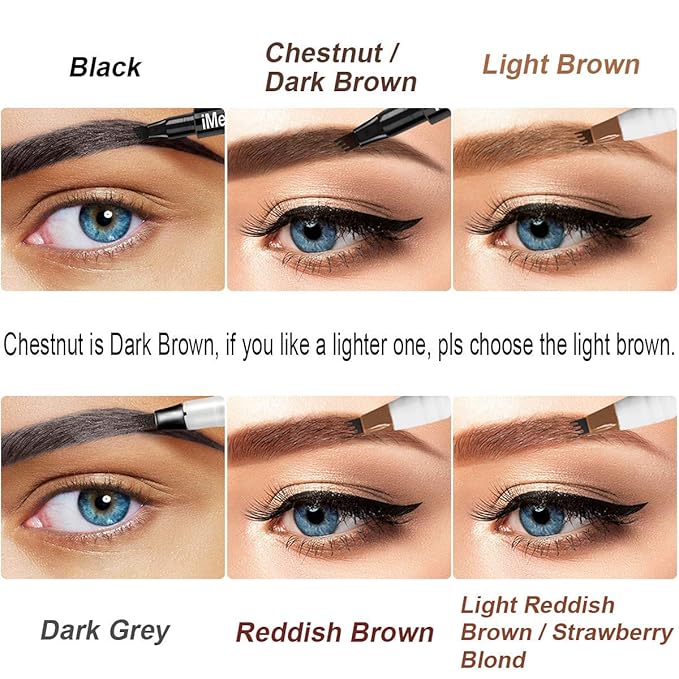 iMethod Eyebrow Pen - iMethod Eyebrow Pencil with a Micro-Fork Tip Applicator Creates Natural Looking Brows Effortlessly and Stays on All Day, Reddish Brown