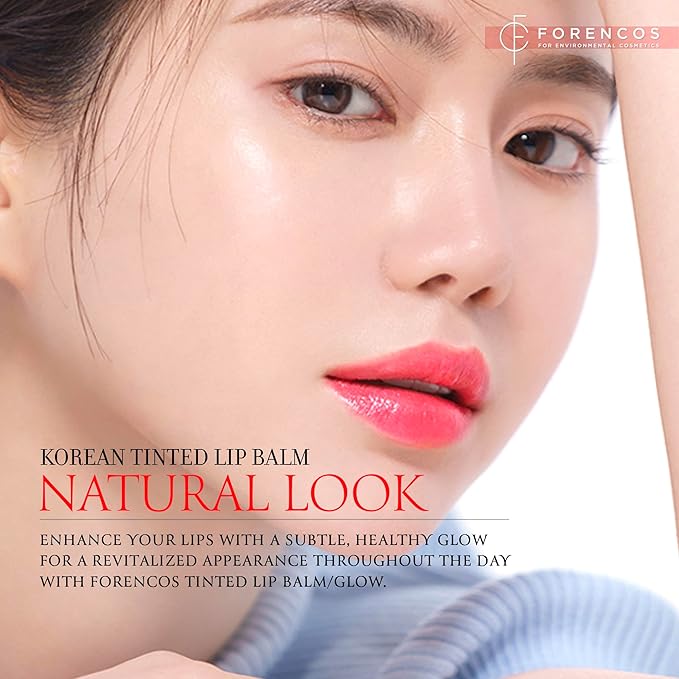 Tinted Lip Balm Hydrating 0.11oz, Glow Pink Shade, Glossy High Pigmentation, Sheer and Smooth, Mositurizing, Natural Color (Red Scarlet)