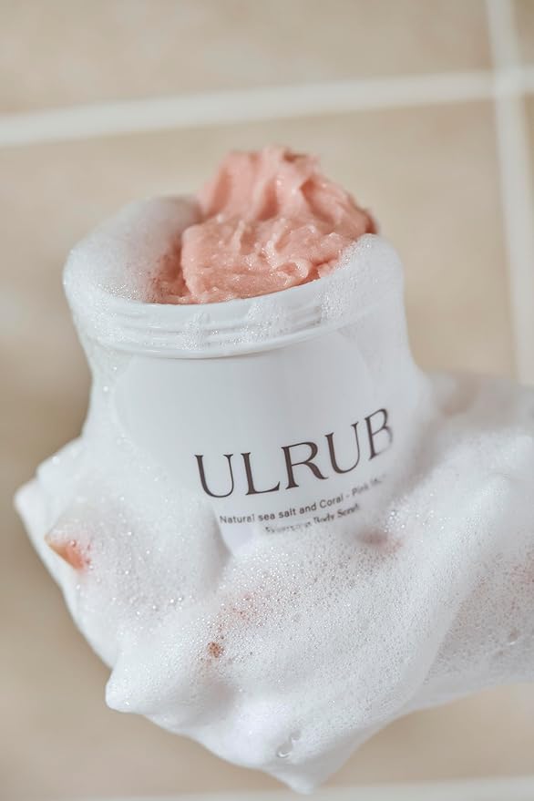 ULRUB Body Scrub 460g Perfumed Scrub Dark Spots Intimate Areas Knees Arms Dead Skin Cells Elbows Heels CICA Extract Placenta Vitamin C Body Smoother Gift CHURACOS Japan For Women ULRUB ulrub