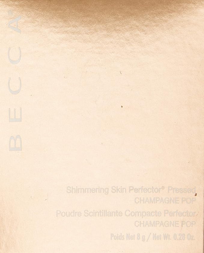 BECCA Shimmering Skin Perfector Pressed Highlighter, Champagne Pop Pearl, 0. 28 Oz