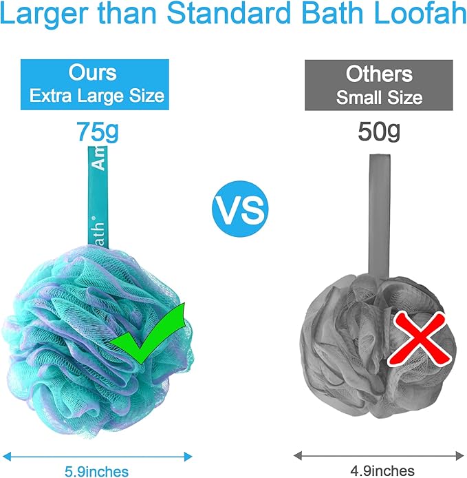 Amazerbath loofah sponge 75g/piece, exfoliating