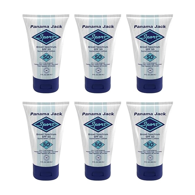 Sport Sunscreen Lotion - SPF 50, Broad Spectrum UVA/UVB Protection, Non-Greasy, PABA, Paraben, Gluten & Cruelty Free, Water Resistant (80 Minutes), 3 FL OZ