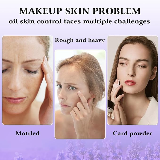 Chillab Lavender Matte Powder, Gel-like Formula Oil-Control Primer Oil Control