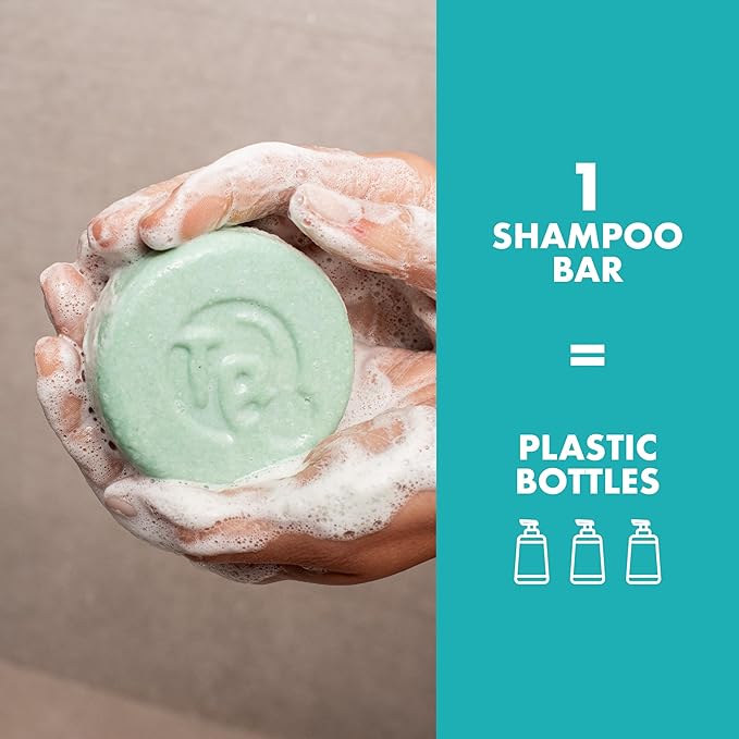 Castor Oil Shampoo Bar with Peppermint Essential Oils & Biotin - For Hair Growth, Strengthening, Thickening & Volumizing - Shampoo for Women and Men - Free of Parabens & Sulfates - Made in USA - 4.5oz