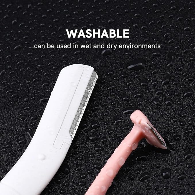 Eyebrow Razors w/Dermaplane Razors Set - Japanese Premium Quality Blades - Small Face Razors for Peach Fuzz and Fine Hair, Multipurpose Exfoliating Dermaplaning Tools for Women and Men