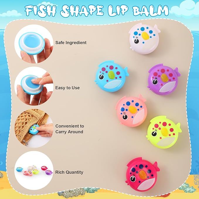 30 Pcs Fish Shape Lip Balm